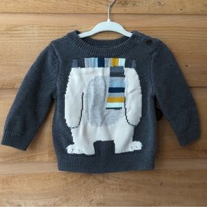 polar bear sweater Baby GAP gray size 6-12 Months cotton